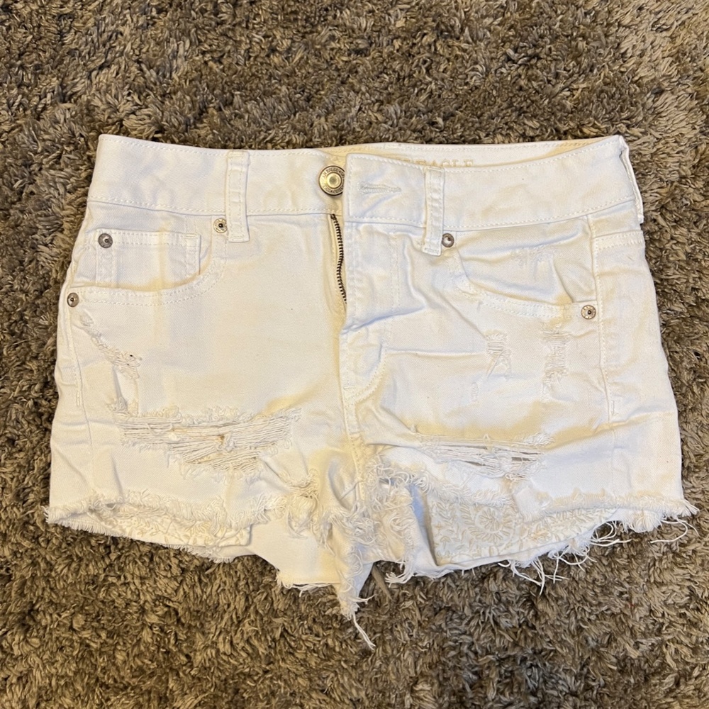 White American Eagle Jean Shorts